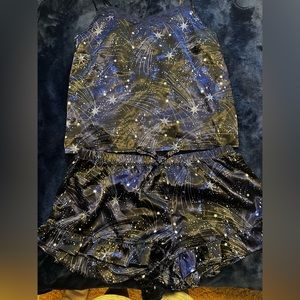 Starry night “Adoreme” silk pajamas set